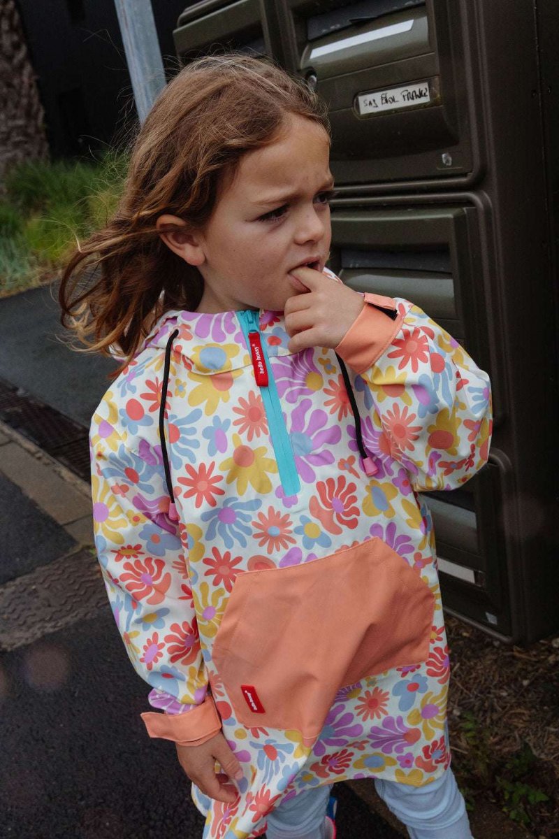 Poncho Impermeable Retro Flowers - Imagen 3