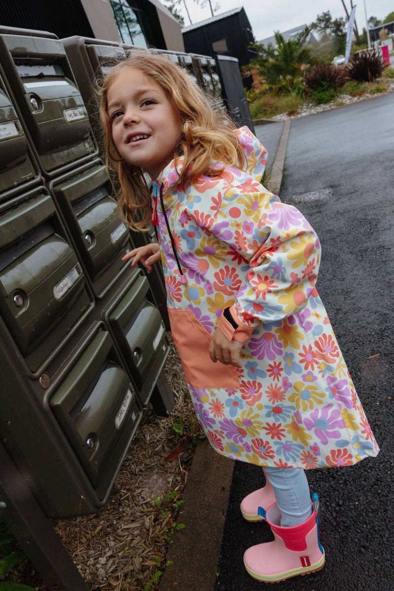 Poncho Impermeable Retro Flowers - Imagen 4