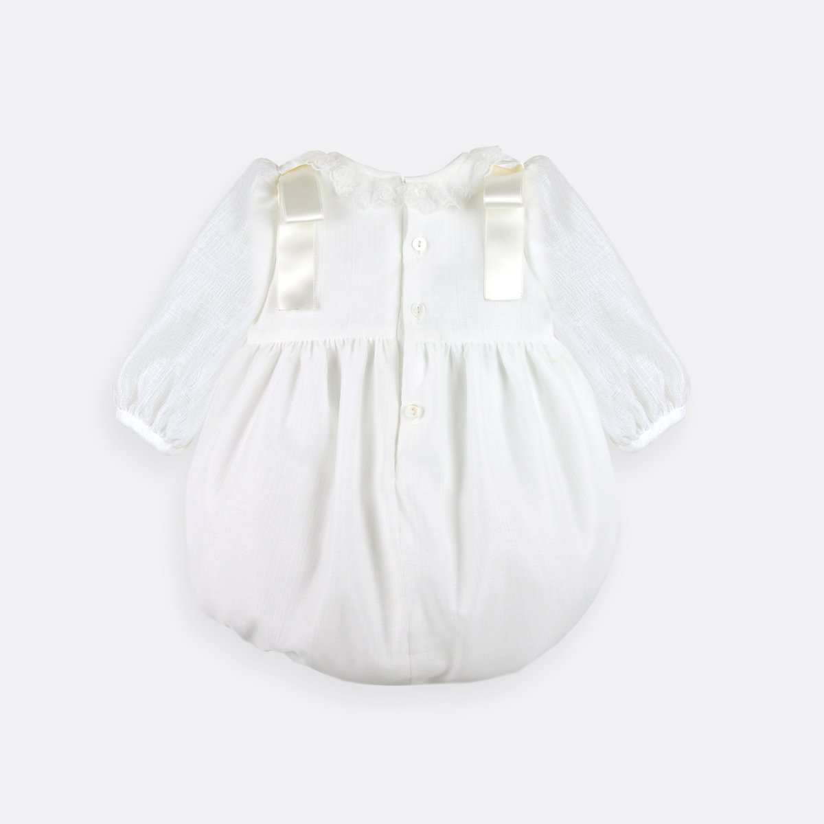 Pelele bautizo de organza - Imagen 3