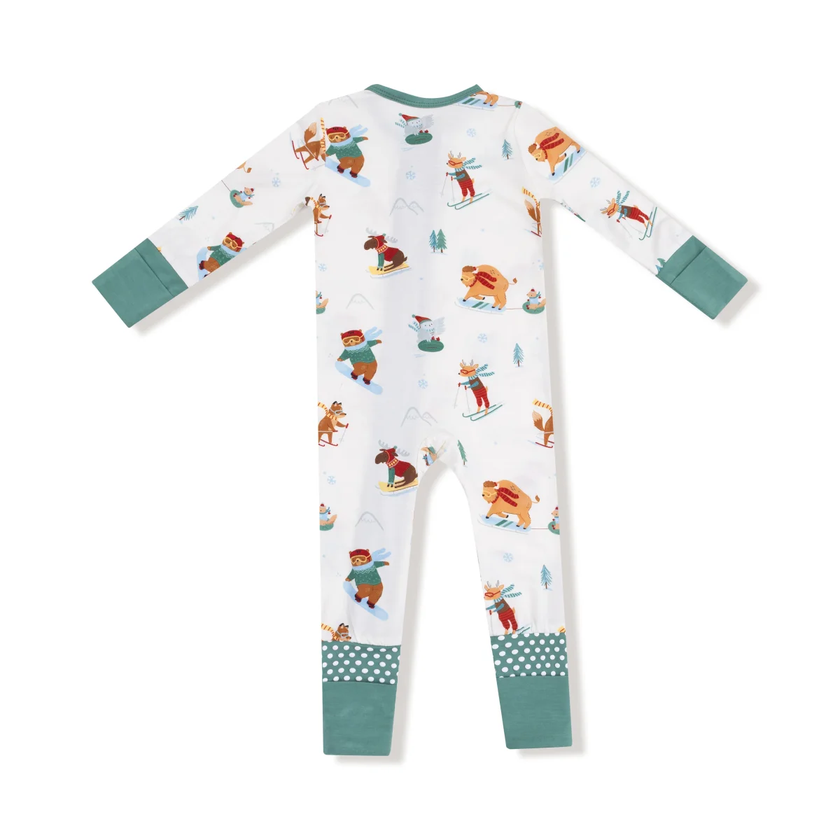 Pijama Bambú Animales Esquiando - Imagen 3