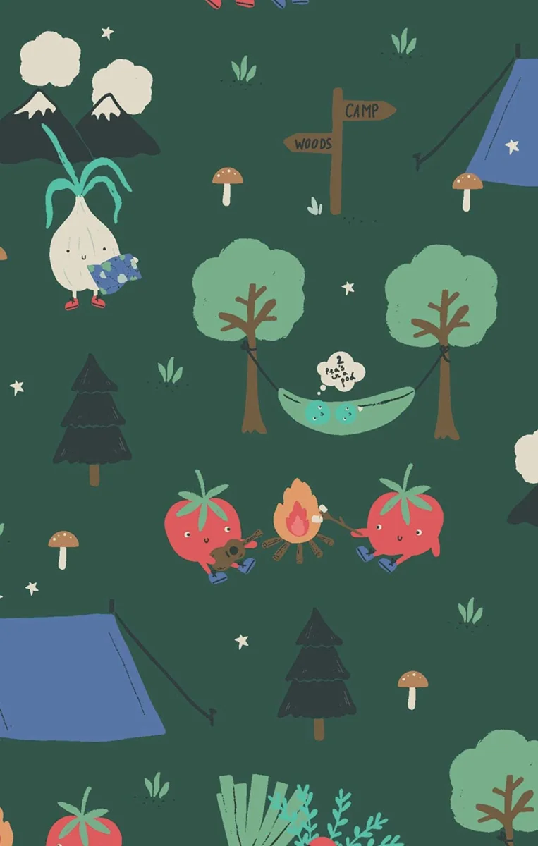Pijama Bambú Verduritas de Camping - Imagen 5